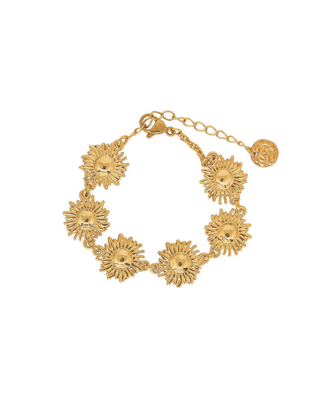 Pulsera  Encanto Do Sol elaborada con cadena y dijes solares en baño de oro 24k